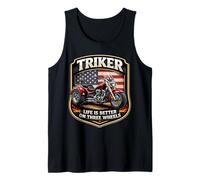 Triker Life is Better on Three Wheels Motorcycle Biker USA Débardeur