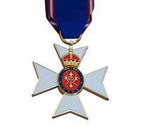 Trikoty Médaille de l'ordre royal victorien RVO Croix de Malte Empire britannique Reproduction d'art mural en métal sans cadre Décoration d'intérieur Salon Service honorant Service à la famille royale