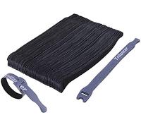 Trilancer Attaches de Câble 50 PCS, Réutilisable Fermeture en Nylon Microfibre Organisateur pour Cordes et Gestion des Câbles 20cm (Noir)