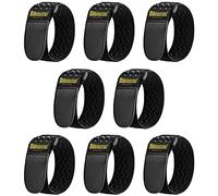 Trilancer Sangle Elastique avec des Bandes Anti-dérapantes, 30x5cm(8 Pièces) Résistant Polyvalent Sangles Scratch pour des Rallonges, des Câbles, des Cordes, des Tuyaux d’arrosage, des Vélos