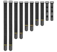 Trilancer Sangles Elastiques avec Bandes Anti-dérapantes,5 Tailles (61/46/36/30/23cm) Sangles Scratch Résistantes pour des Rallonges,Câbles,Cordes,Tuyaux d’Arrosage,Vélos,Organiser Votre Garage