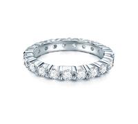 Trilani Bague d'alliance pour Femme en 925/- Argent sterling Oxyde de zirconium (CZ)
