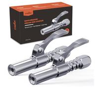 TRILINK Embout Pompe à Graisse 2 Pièces - Embouts Rapides pour Graisseur avec Utilisation à Une Main - Verrouillage à 6 Mors - Adaptateur Graisse Compatible 1/8" NPT, Raccords SAE & Métriques