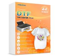 TRILINK Lot de 20 feuilles de papier de transfert DTF A4 (21,6 x 27,9 cm) - Feuilles de prétraitement transparentes double face mates - Papier de transfert thermique PET pour imprimante