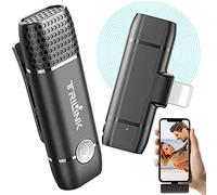 TRILINK Mini Micro Cravate sans Fil pour iPhone iPad, Microphone de Lavalier sans Fil Plug and Play, Pince Micro Wireless pour Streaming, Youtube, Facebook, Enregistrements, Vlog, Réduction du Bruit