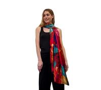 Trillion London® Collection de printemps | Foulard en soie pour femme | Foulard de cou légère | Châle | Convient pour tous les jours | Voyage et cadeau | Finition douce | Taille : 180 x 90 cm,