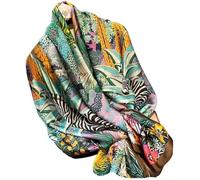 Trillion London® Collection de printemps | Foulard en soie pour femme | Foulard de cou légère | Châle | Convient pour tous les jours | Voyage et cadeau | Finition douce | Taille : 180 x 90 cm, 180 *