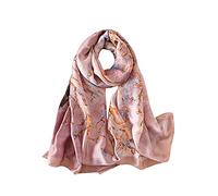 Trillion London® Collection printemps | Écharpe en soie pour femme | Écharpe légère | Châle | Convient pour la vie quotidienne | Voyage et cadeau | Finition lisse et douce | Taille - 180 cm x 90 cm,