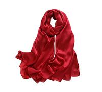 Trillion London® Collection Spring | Écharpe en soie légère pour femme | Châles enveloppants pour cou, rouge, taille unique, rouge, Taille unique