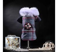 Trilly Tutti Brilli Belen Manteau écossais avec Broche avec Cristaux Lilas, L - 1 Produit