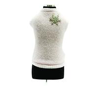 Trilly Tutti Brilli Pull en Laine avec Broche en Forme de Flocon de Neige en Cristal, Rose, Taille XL