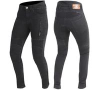 Trilobite Parado Black Monolayer Slim Jeans de moto pour femmes, noir, Taille 26/32