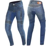 Trilobite Parado Blue Monolayer Slim Jeans de moto pour femmes, bleu, Taille 30/34