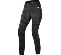 Trilobite Parado Doublelayer Slim Jeans de moto pour femmes, noir, taille 28 32