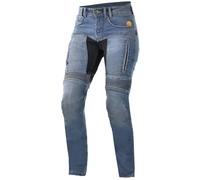 Trilobite Parado Slim Jeans moto pour dames, bleu, taille 32 34 pour femmes