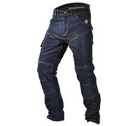 Trilobite PROBUT X-FACTOR Pantalons de Moto Homme Jeans de Moto Toutes les saisons, Protections CE niveau 2 pour les Genoux et les Hanches, Bleu, 40, Long
