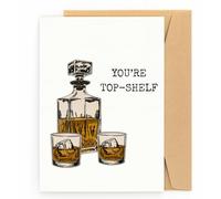 TriluckyDeco Bourbon Scotch Lover Cadeau d'anniversaire pour homme - Carte de vœux amusante à l'ancienne pour papa, mari, petit ami, lui qui a tout, idée d'anniversaire de mariage