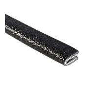 TRIM-LOK Bordure - Convient aux bords de 0,6 cm, longueur de jambe de 0,9 cm, longueur de 7,6 m - Doigt de préhension unique - Noir, texture galet - Protection de bord flexible en PVC