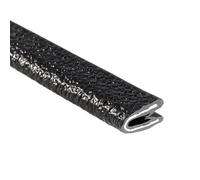 TRIM-LOK - Profilé pour bords de 0,8 mm, 11 mm de large, 7,5 m de longueur, double languette de préhension, finition galet noir, PVC souple, pour contreplaqué, verre et tôle