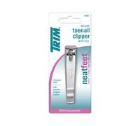 Trim Neat Feet Outils de soins des pieds coupe-ongles de luxe avec lime, bord droit, acier inoxydable, coupe les ongles les plus durs, aide avec les ongles incarnés, ultra tranchant, outil de soin des