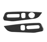 Trim Panneau Bouton Réglage Siège, Fibre Carbone Souple, Conception Luxueuse, Compatible CRV 2016-2019 - Installation Facile, Résistance Longue Durée, Esthétique Élégante