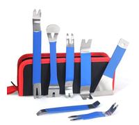Trim Removal Tool, No-Scratch Pry Tool Kit, Multi-Piece Installer Set, Interior Safe Design, Automotive Repair Solution for Detailing, Upholstery, and Vehicle Audio Work, Blue