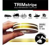 4R Quattroerre.it 10506 Trim Stripes Bandes Adhésives Doubles pour Voitures, Or, 11 mm x 10 MT, Gold