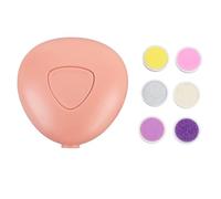 Trimage à ongles électrique pour nourrisson électrique Kit de toilettage de fichier de nail pour bébé sûr avec 6 têtes de broyage pour les enfants de nouveau-nés (Rouge orange)