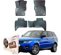 Trimak Tapis de sol 3D sur mesure compatible avec Range Rover Sport 3ème génération L461 2022-2027 Accessoires de voiture 1ère et 2ème rangée de tapis en caoutchouc TPE toutes saisons sans odeur