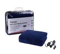 Trimate Couverture chauffante électrique en Peluche 3 réglages de Chaleur, arrêt Automatique, Lavable, 140 x 101,6 cm, se Branche dans Les Voitures 12 V et Les camions 24 V, idéale pour Temps Froid,