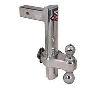 Trimax Serrure TRZ12AL, Double Boule d'attelage réglable et récepteur T5, 30,5 cm, en Aluminium Poli