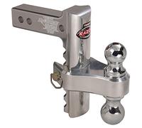 Trimax TRZ8ALRP Attelage réglable en Aluminium avec Double Boule d'attelage et Broche de réglage du récepteur, 20,3 cm, argenté
