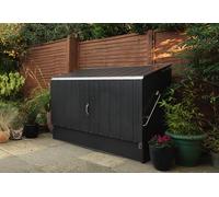 Trimetals Abri pour vélo électrique en acier galvanisé - 196 x 89 x 133 cm - ABRIVELOS_RAMPED_ANTH