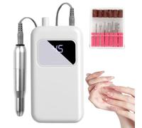 Trimglow Nail Drill Set, Portable Electric Filing System, Stable Speed Control with Gentlebufffinish, Lightweight Manicure Machine, Minimal Beauty Tool Design for Practice Salon Use