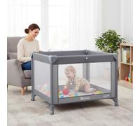 Trimigo Pliable Lit Parapluie Bébé,Mini Lit Parc bébé 100 * 70 * 70cm| Lit Pliant Voyage Léger | pour Lits bébé | Parc à Jouer | Parc pour Chien| Enclos pour Chat | Inclus Sac de Transport(Gris)
