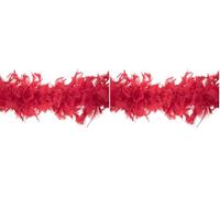 Trimits Boa en plumes de marabout: 1,8 mx 12 cm: rouge (Lot de 2)