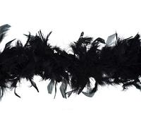 Trimits Boa en Plumes de Marabout, Noir, 1,8 metre x 12 cm