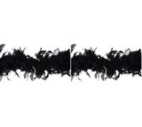 Trimits Boa en Plumes de Marabout, Noir, 1,8 m x 12 cm TD0076 (Lot de 2)