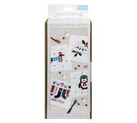 Trimits Calendrier de l'Avent au point de croix - Cadeau de Noël de 12 jours, décorations festives faites à la main, kits de point de croix comptés avec instructions (français non garanti), 12 motifs