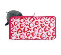Trimits Cousez le vôtre étui à lunettes Kit - demi-point, tapisserie, comprend un étui pré-imprimé, une fermeture éclair, des fils, une aiguille et des instructions - Léopard amoureux