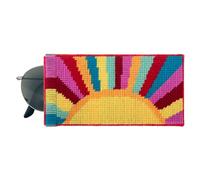 Trimits Cousez le vôtre étui à lunettes Kit - demi-point, tapisserie, comprend un étui pré-imprimé, une fermeture éclair, des fils, une aiguille et des instructions - Soleil