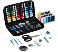 Trimits Essentials Kit de couture - Étui portable pour adultes, débutants, bricolage, maison, voyage, urgence, réparation de boutons et fixations de vêtements avec aiguilles à fil, ciseaux, rubans
