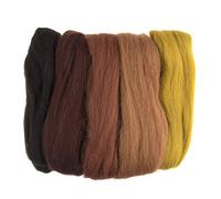 Trimits FW50.AS6 Laine à feutrer naturelle, Nuances d'automne, 50g