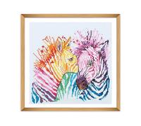 Trimits grands kits de point de croix - compté broderie travaux d'aiguille pour adultes débutants enfants, cadeaux de Noël art mural (cadre non inclus), Tissu Aida 11 fils - Zèbres