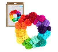 Trimits Kit Couronne de Pompons Arc-en-Ciel 26 cm