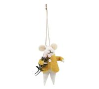 Trimits Kit d'artisanat de feutrage à l'aiguille, comprend des instructions de rembourrage à l'aiguille de laine - Souris fleur