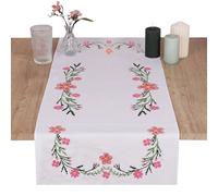 Trimits Kit de Broderie au Point de Croix - Chemin de Table - Comprend Tissu imprimé, Fils, Aiguille et Instructions (français Non Garanti), 40 x 100 cm, Marguerites