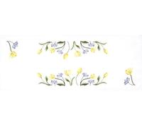 Trimits Kit de Broderie au Point de Croix - Chemin de Table - Comprend Tissu imprimé, Fils, Aiguille et Instructions (français Non Garanti) - 40 x 100 cm - Tulipes