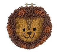 Trimits Kit de cerceau à Punch Needle avec fil épais, 20 cm (8in) - Lion