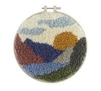 Trimits Kit de cerceau à Punch Needle avec fil épais, 20 cm (8in) - Paysage